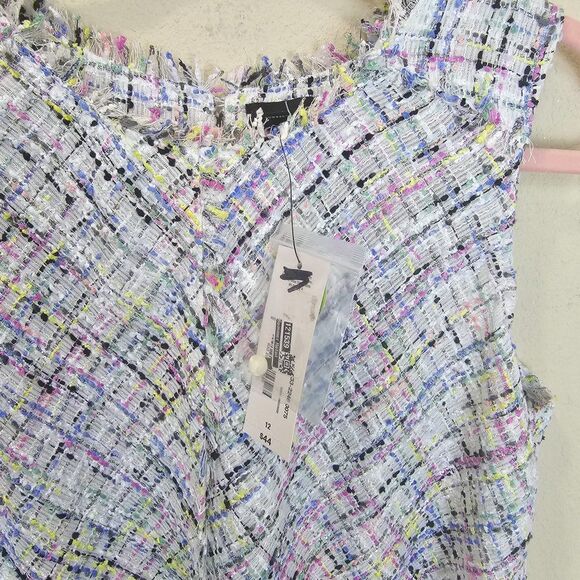 NWT WORTHINGTON Multi-colored Tweed Sleeveless Top Size 12 - Picture 4 of 6